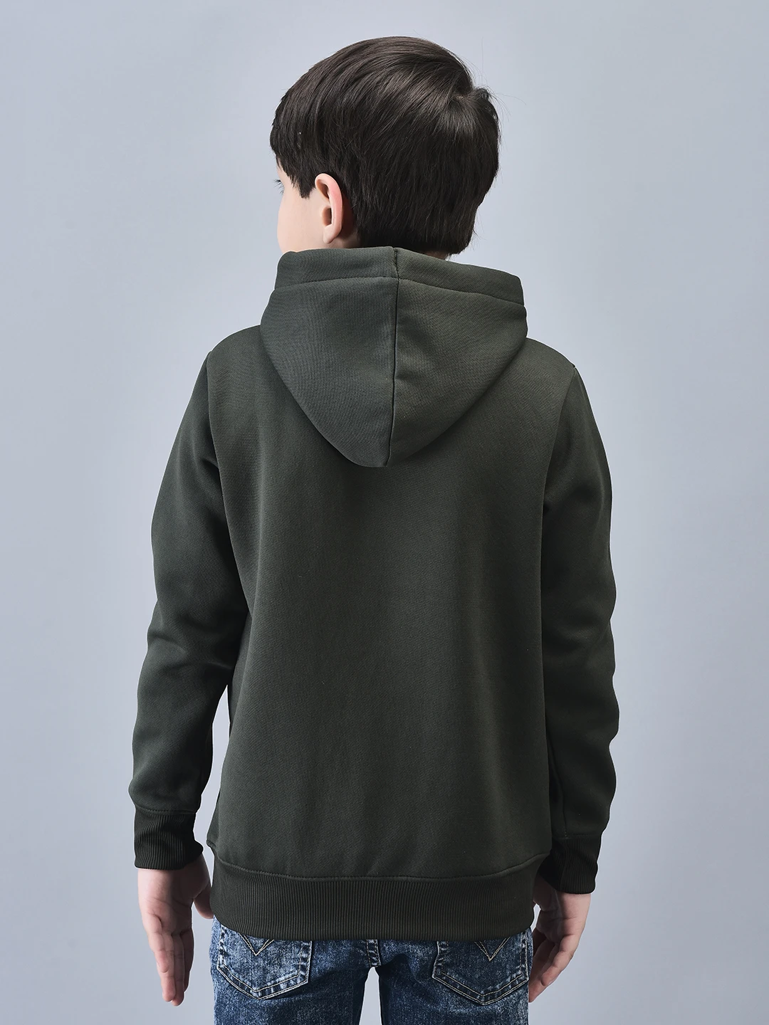 Olive Green Boy’s Hoodie for Kids by Shiv Naresh