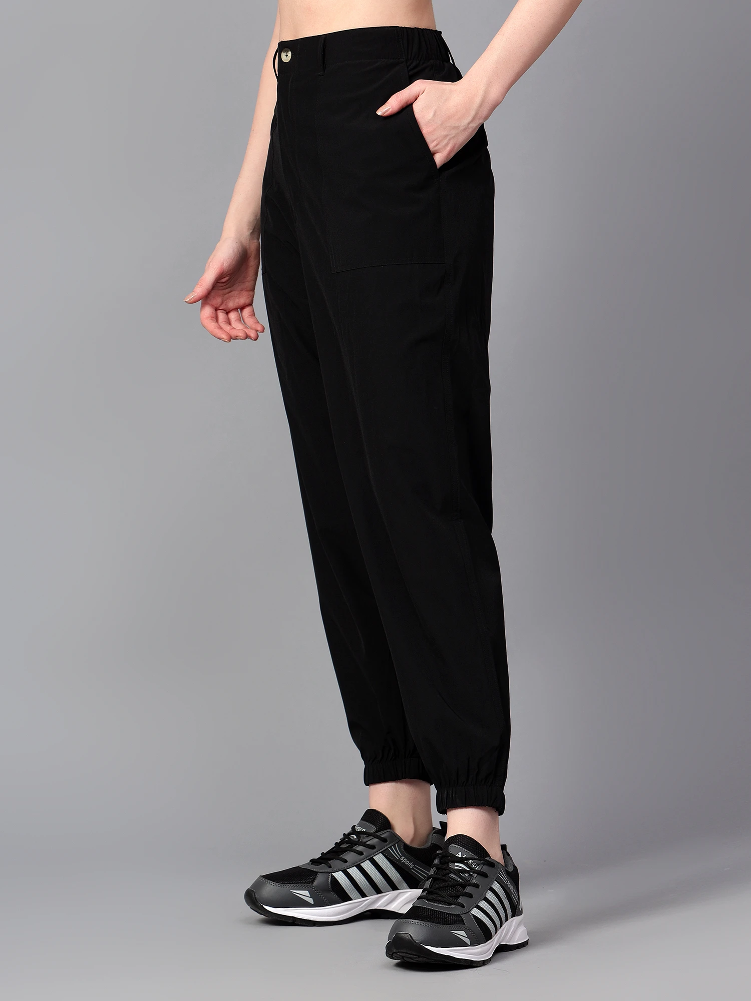 Women’s Black Joggers Online India by Shiv Naresh