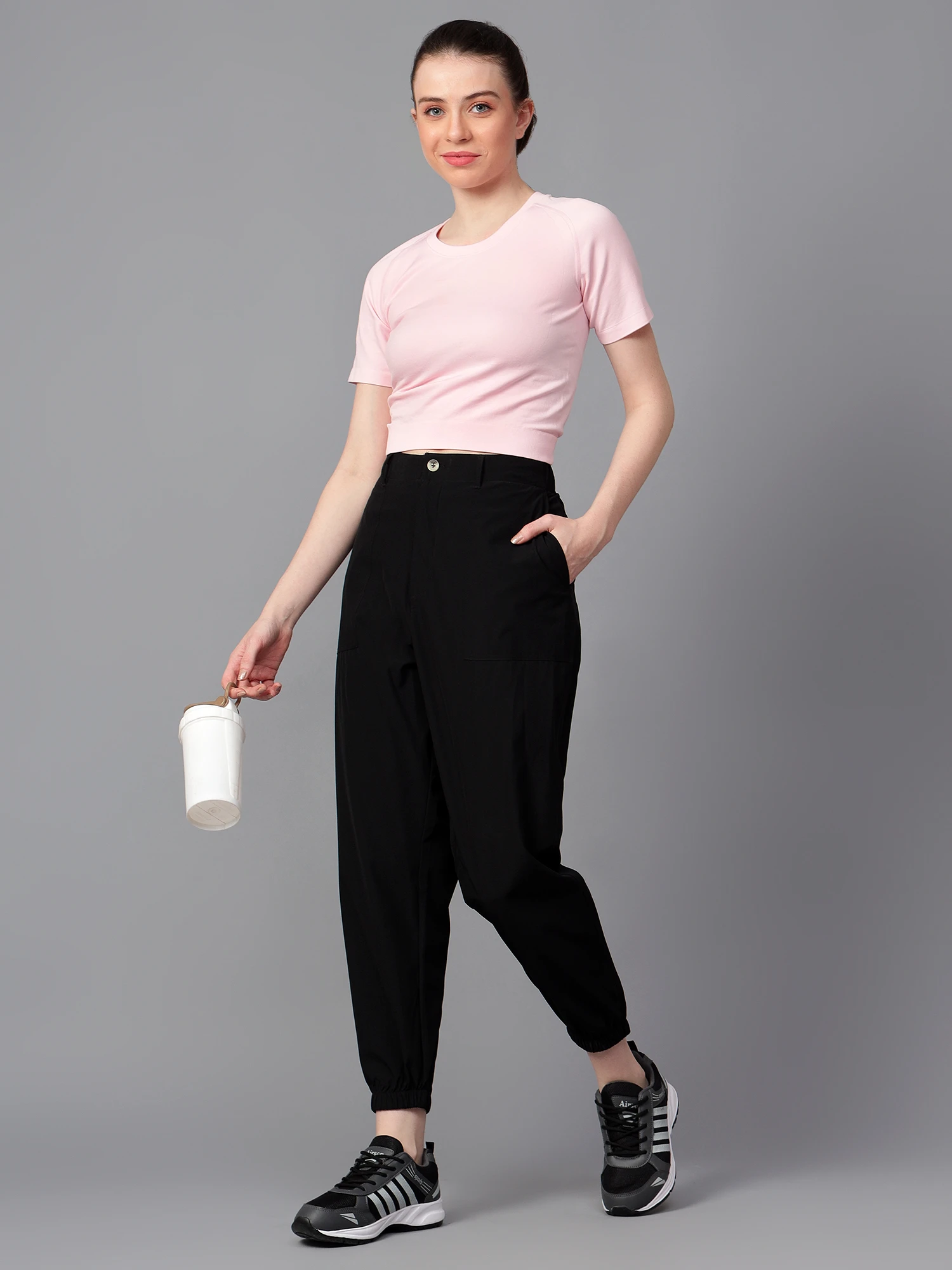 Women’s Black Joggers Online India by Shiv Naresh