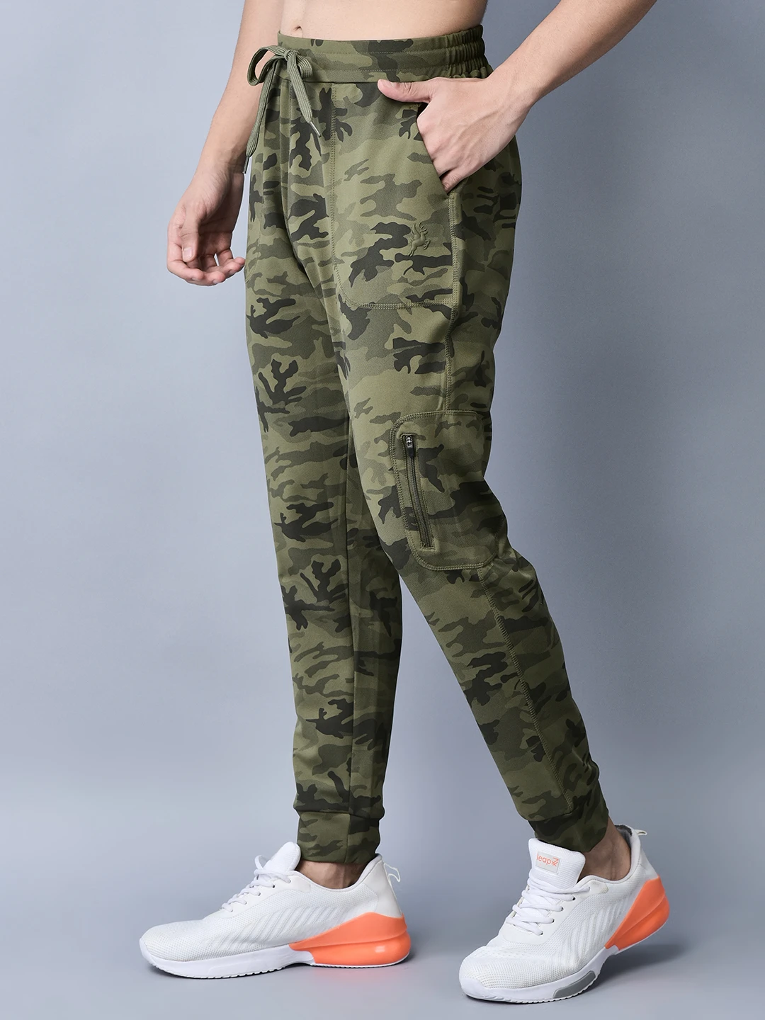 Olive Green camouflage joggers for men