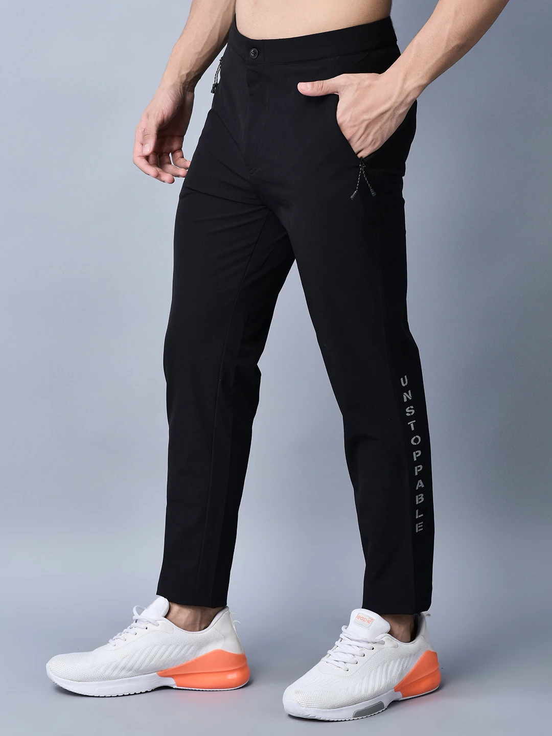 Men's Unstoppable StealthFit office trousers in black