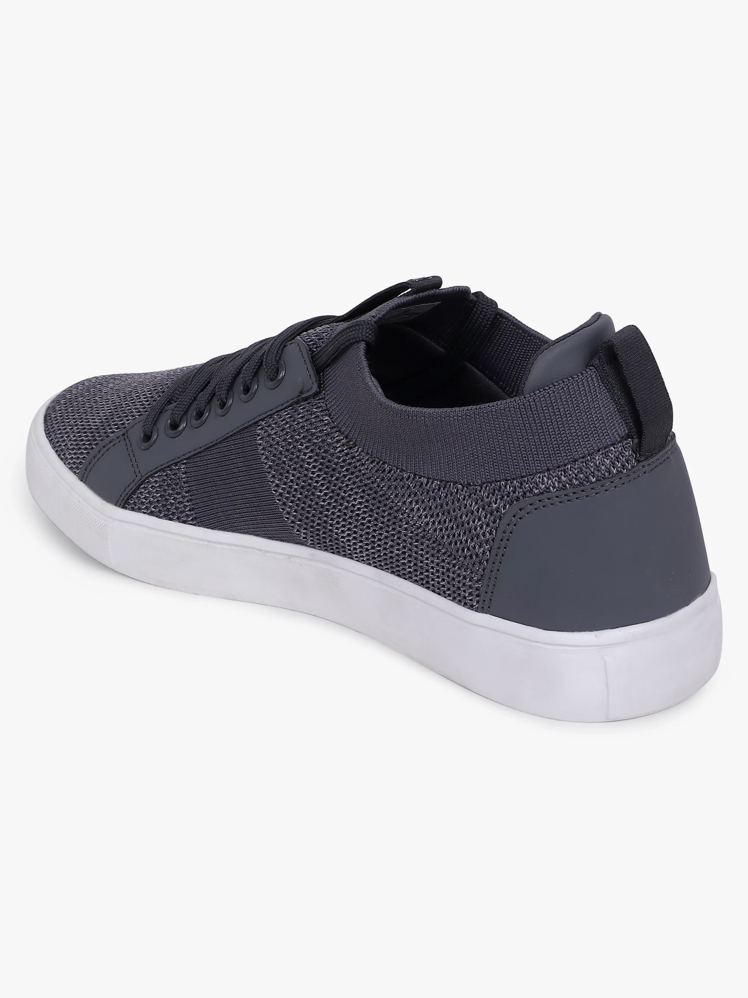 Shivnaresh Men’s Dark Grey Lace-Up Sports Shoes