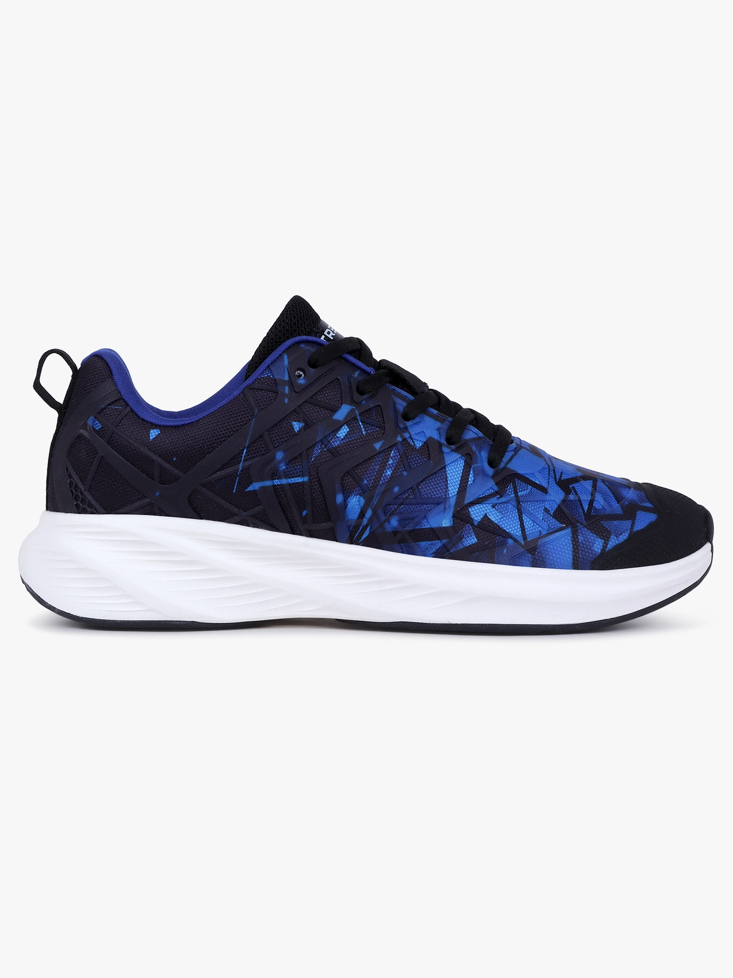 Shivnaresh Men's Royal Blue Black Lace-Up Running Shoes