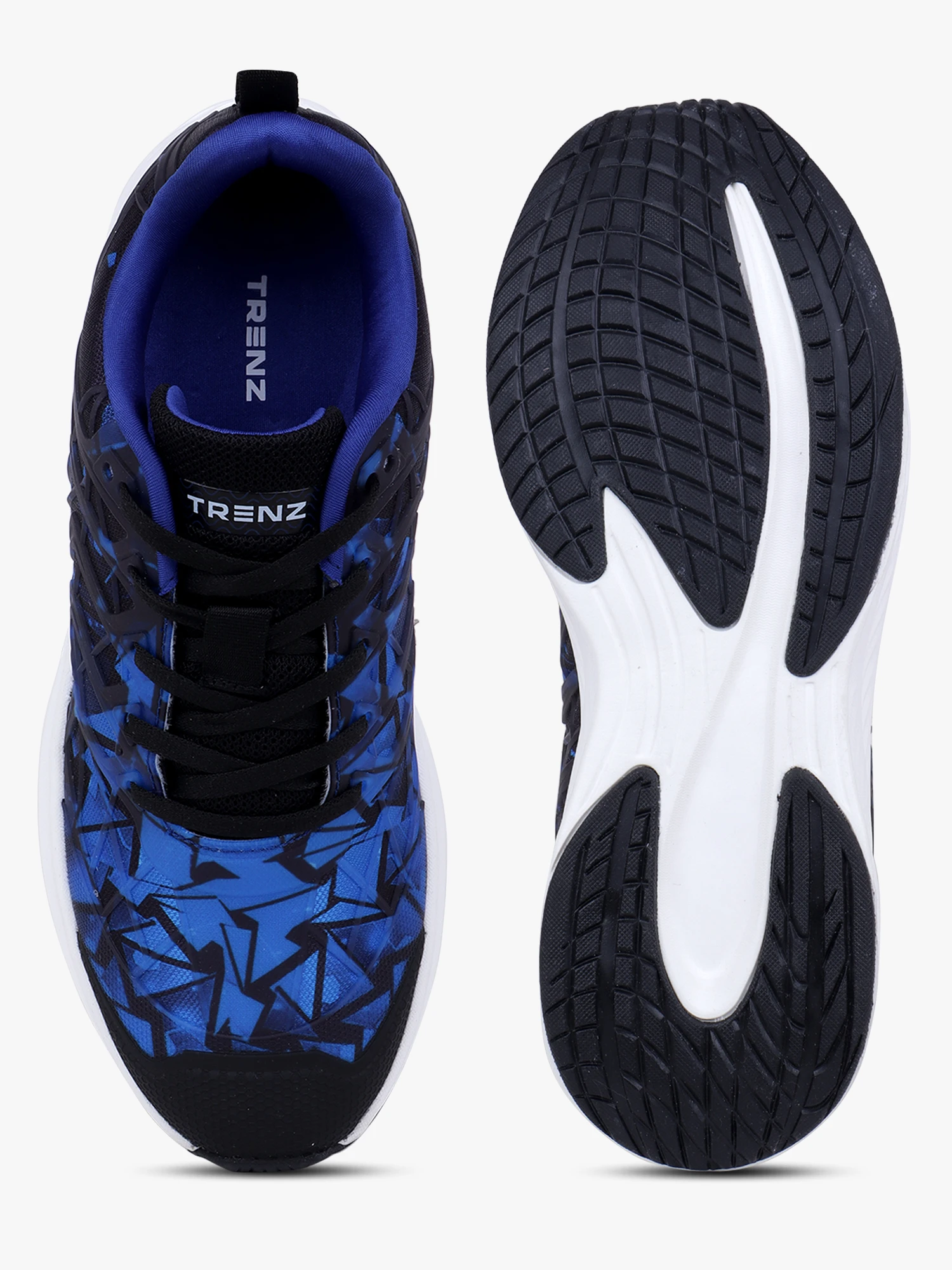 Shivnaresh Men's Royal Blue Black Lace-Up Running Shoes
