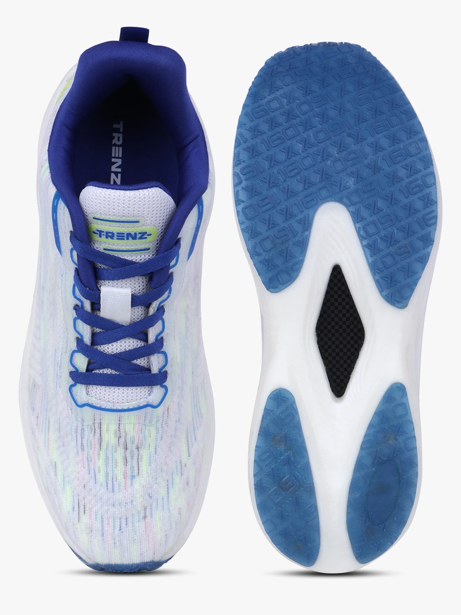Shivnaresh Men's casual lace-up shoes in Blue & White