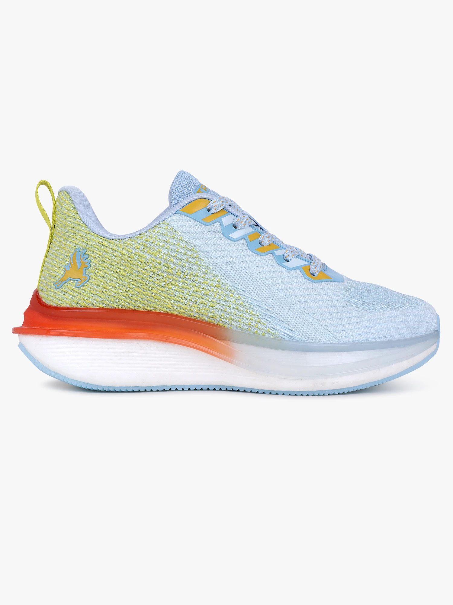 Shivnaresh Men's Sky Mustard Lace-Up Sports Shoes