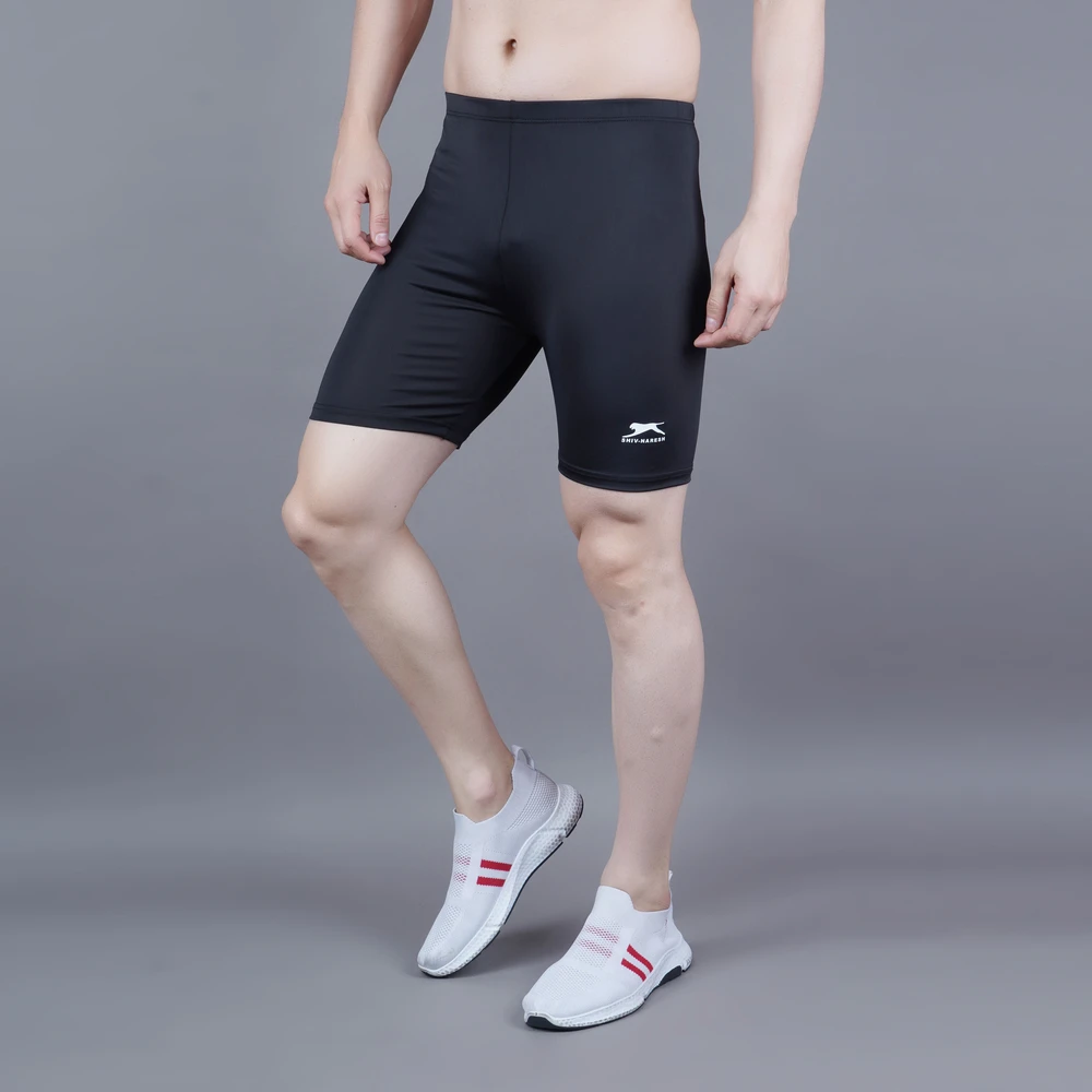 Black active compression half tighty for men