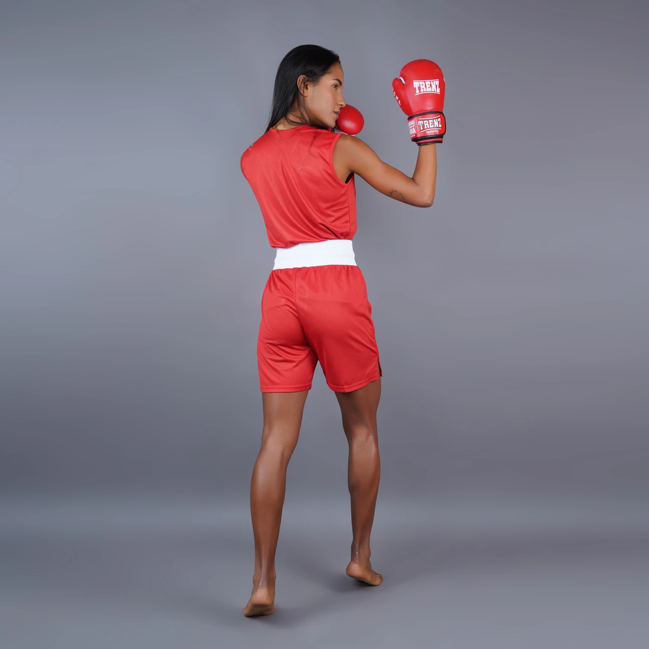 Red and white Warrior Spirit boxing set for women