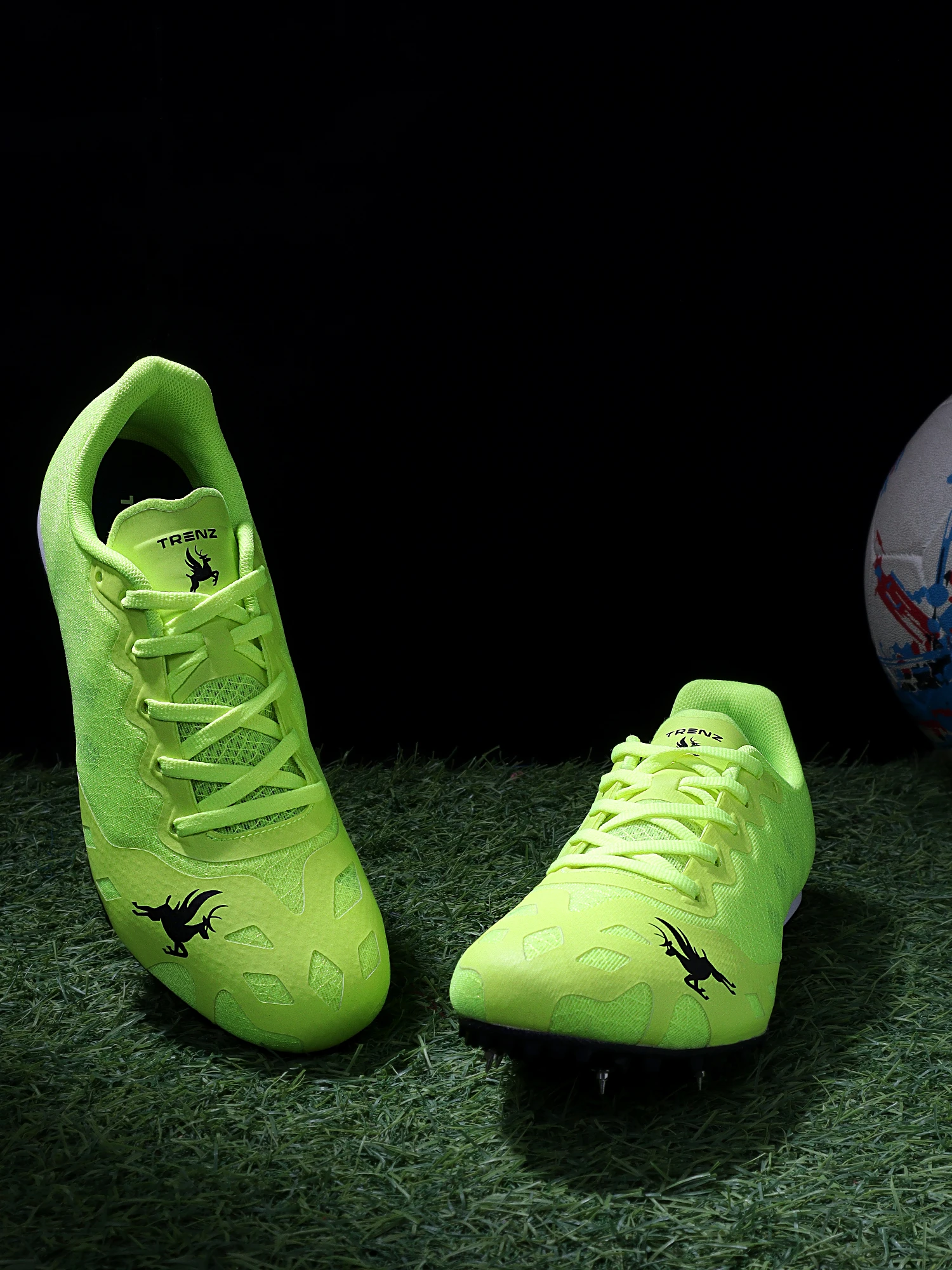 Shiv Naresh Trenz Men’s Florescent Green Running Spike Shoes