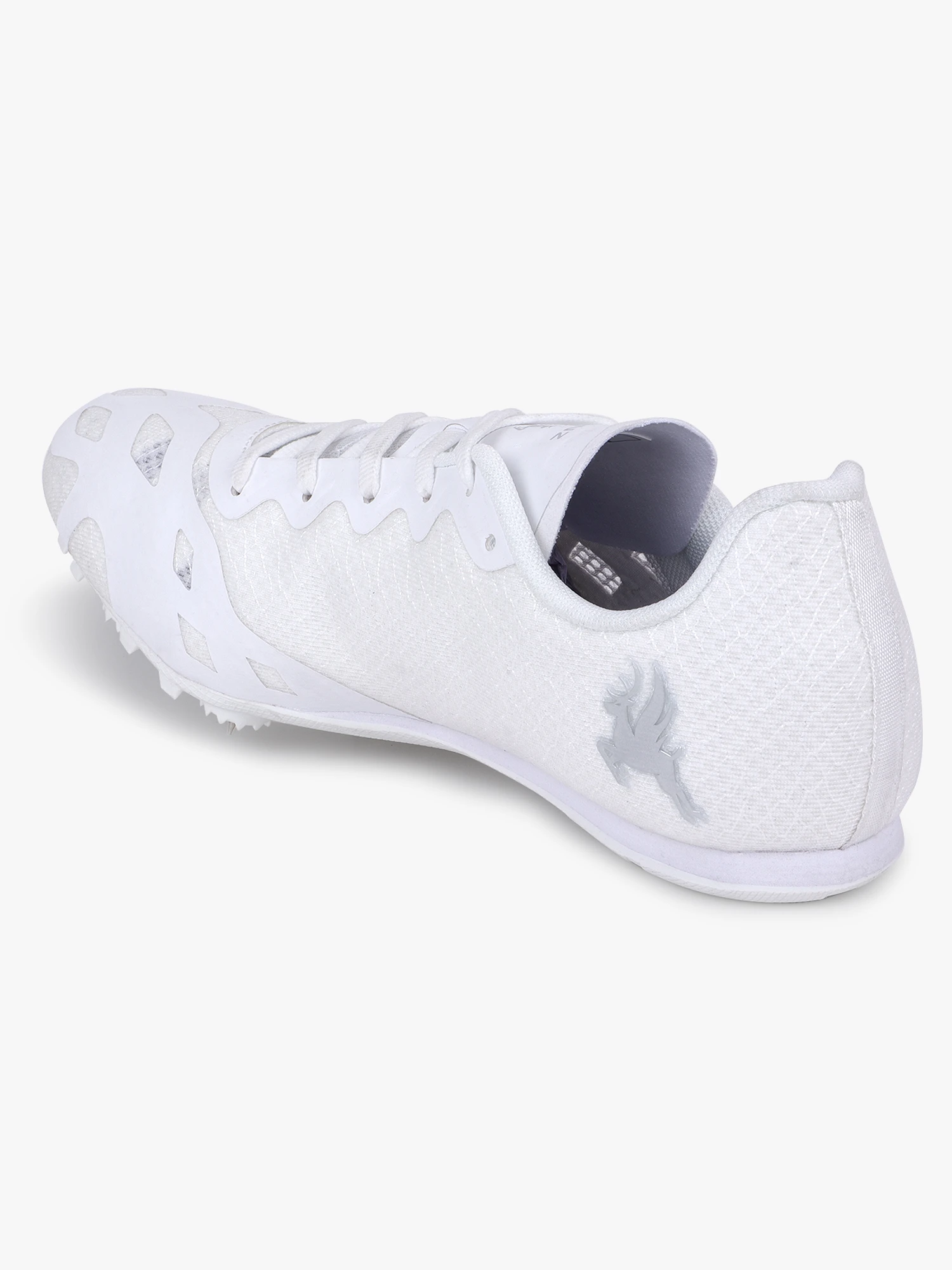 Shiv Naresh Trenz Men’s White Running Spike Shoes