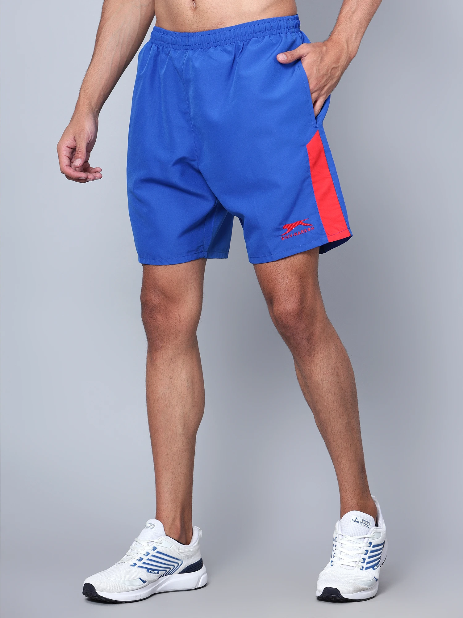 Royal Blue Red Running Shorts for men