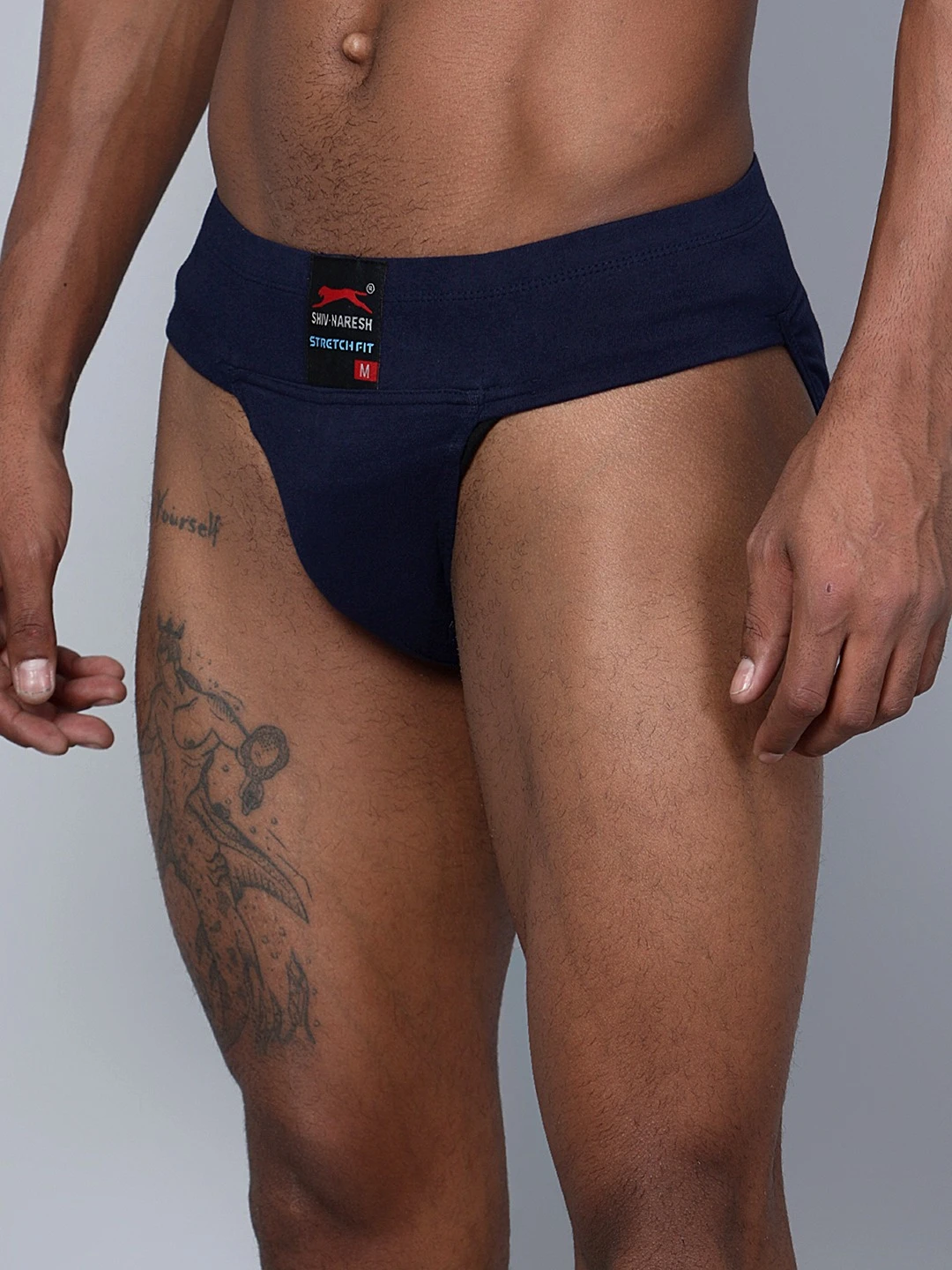 Navy Blue Sports Supporter for Men by Shiv Naresh