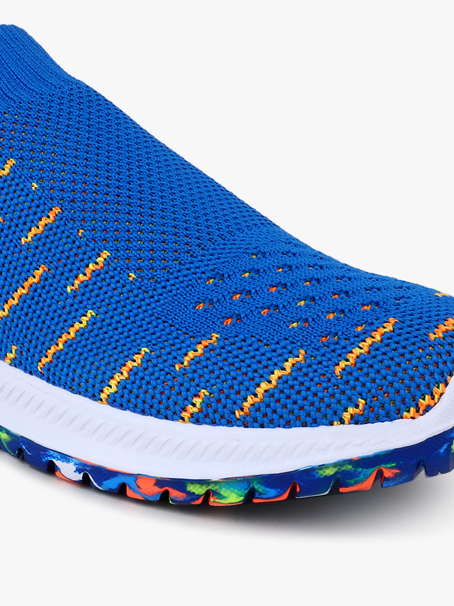 Kids royal blue/Multi slip-on shoes Boys & Girls by Shiv Naresh