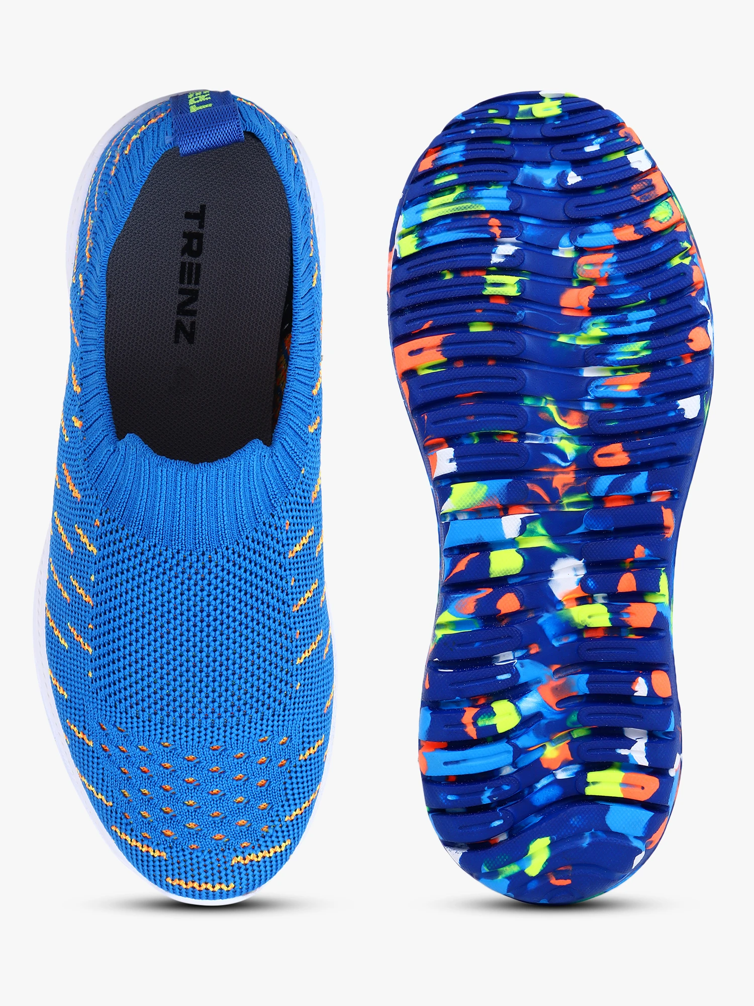Kids royal blue/Multi slip-on shoes Boys & Girls by Shiv Naresh