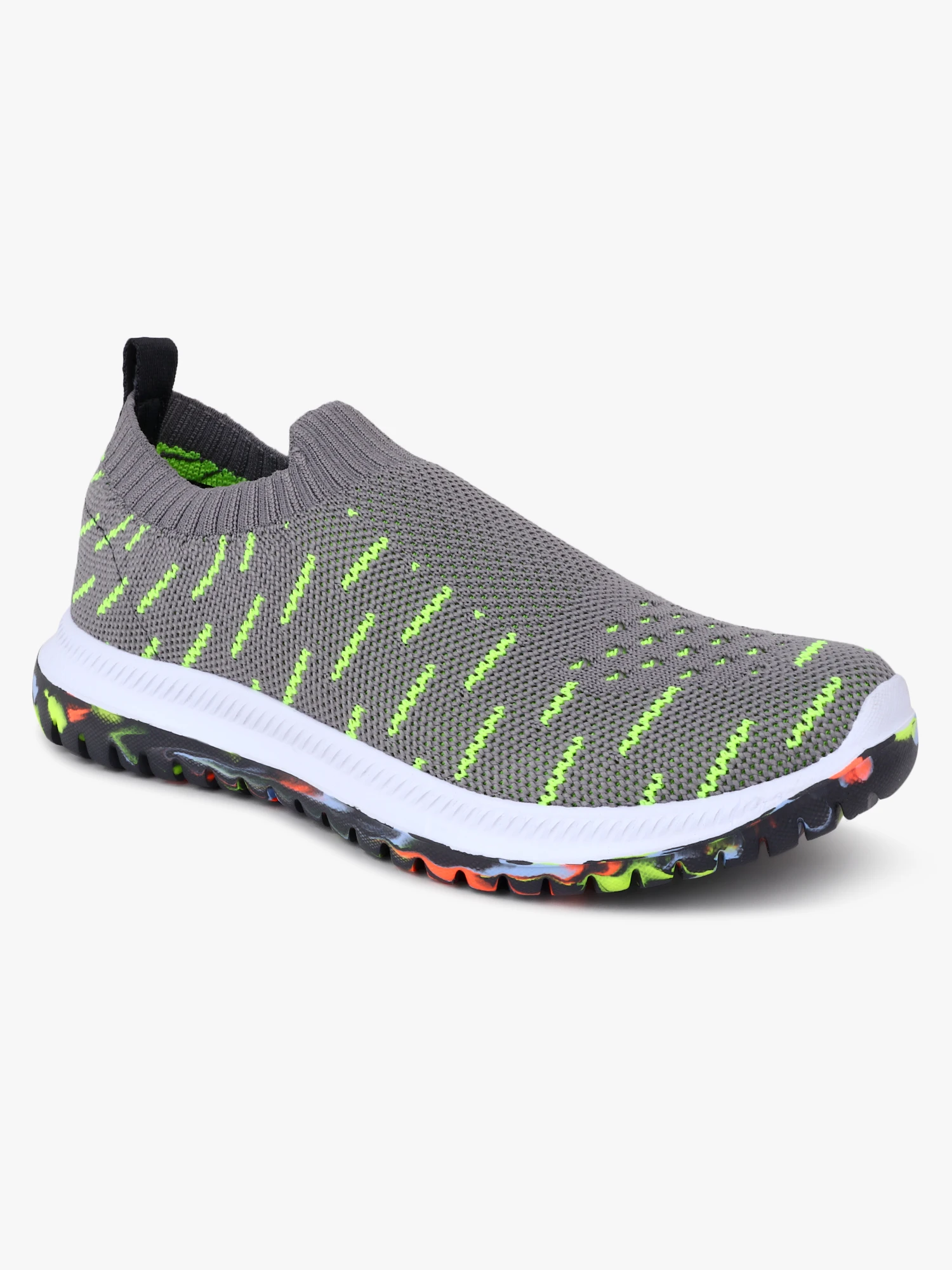 Kids Grey Green slip-on shoes Boys & Girls by Shiv Naresh