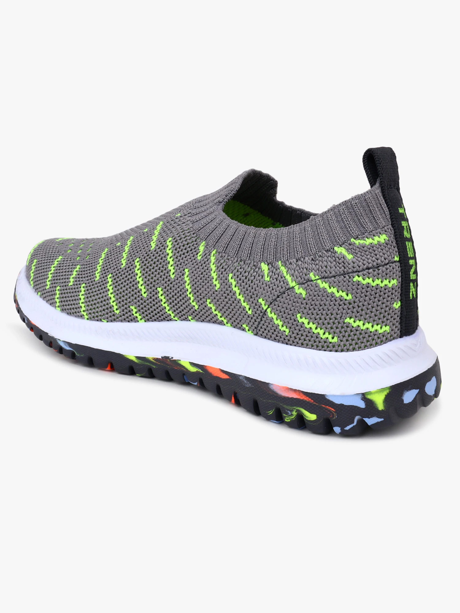 Kids Grey Green slip-on shoes Boys & Girls by Shiv Naresh
