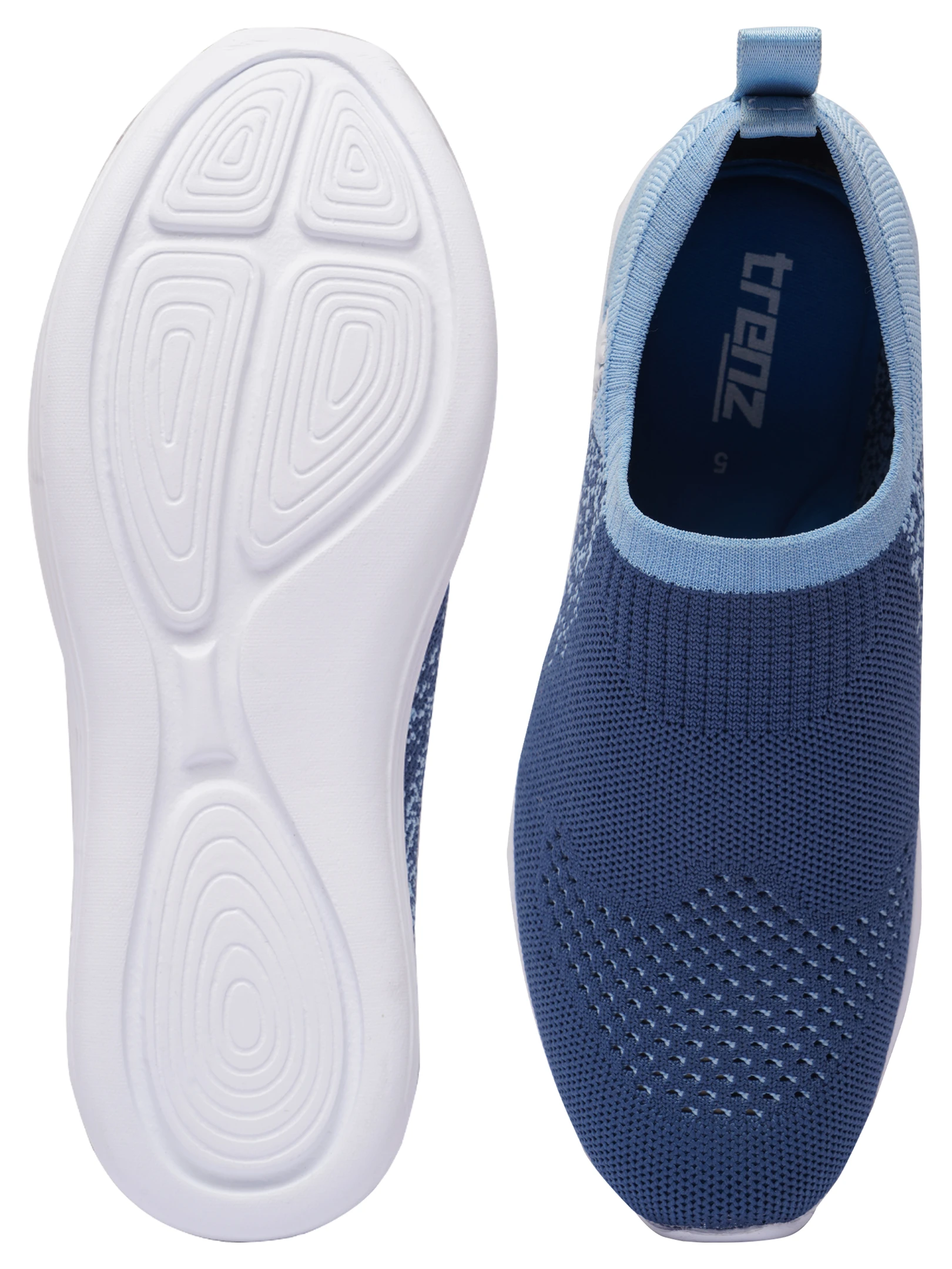 Light Blue Women's Slip-On Slippers shoes by Shivnaresh