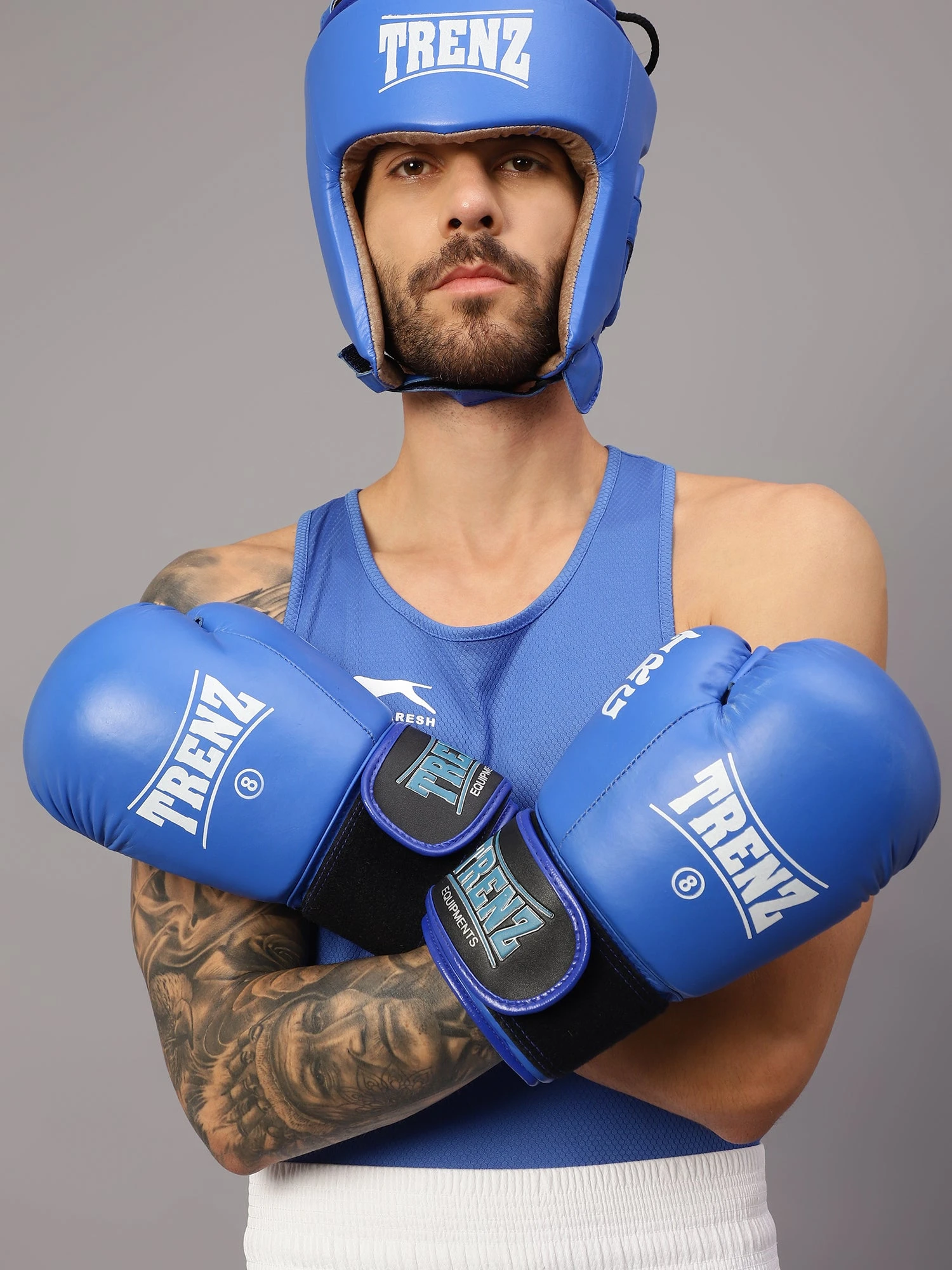 Men's Blue Boxing Gloves for Training from Shiv Naresh