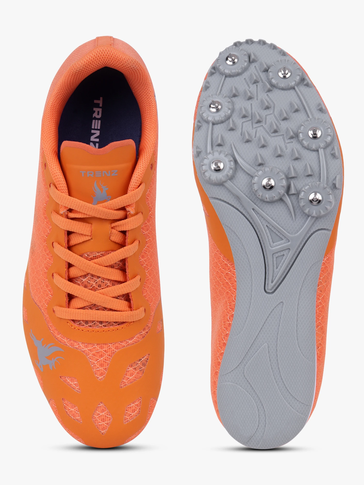 Trenz orange women’s running spikes Shivnaresh