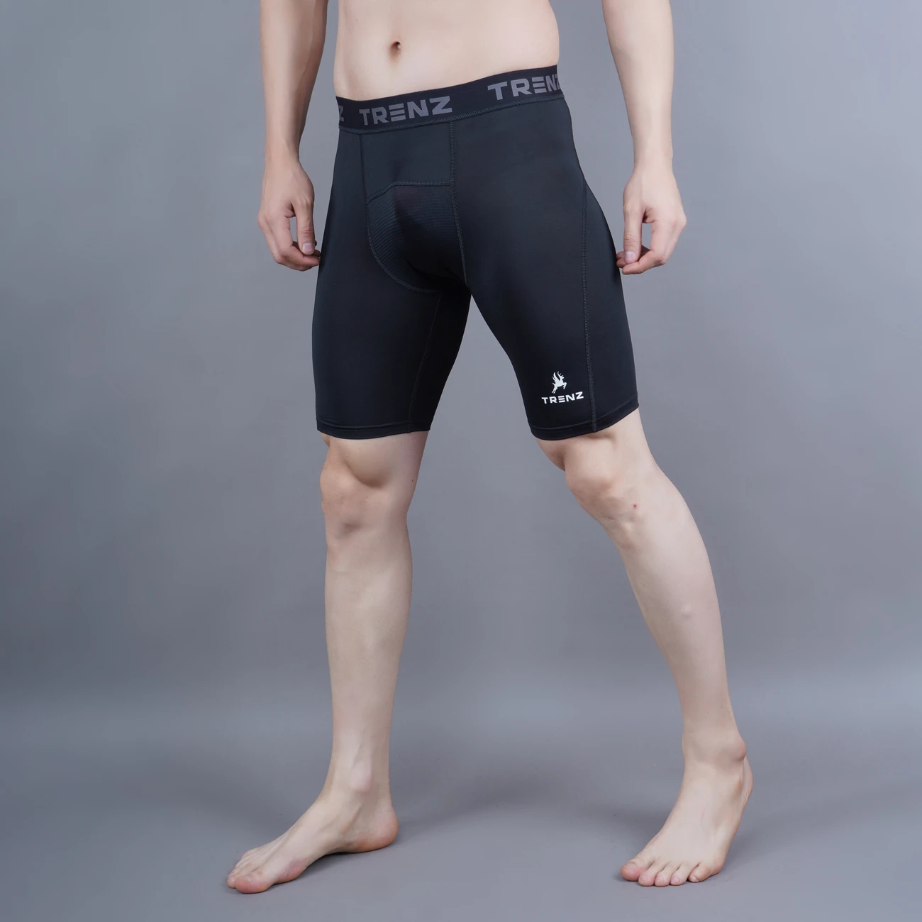 Black Compression Shorts for men by Shiv Naresh