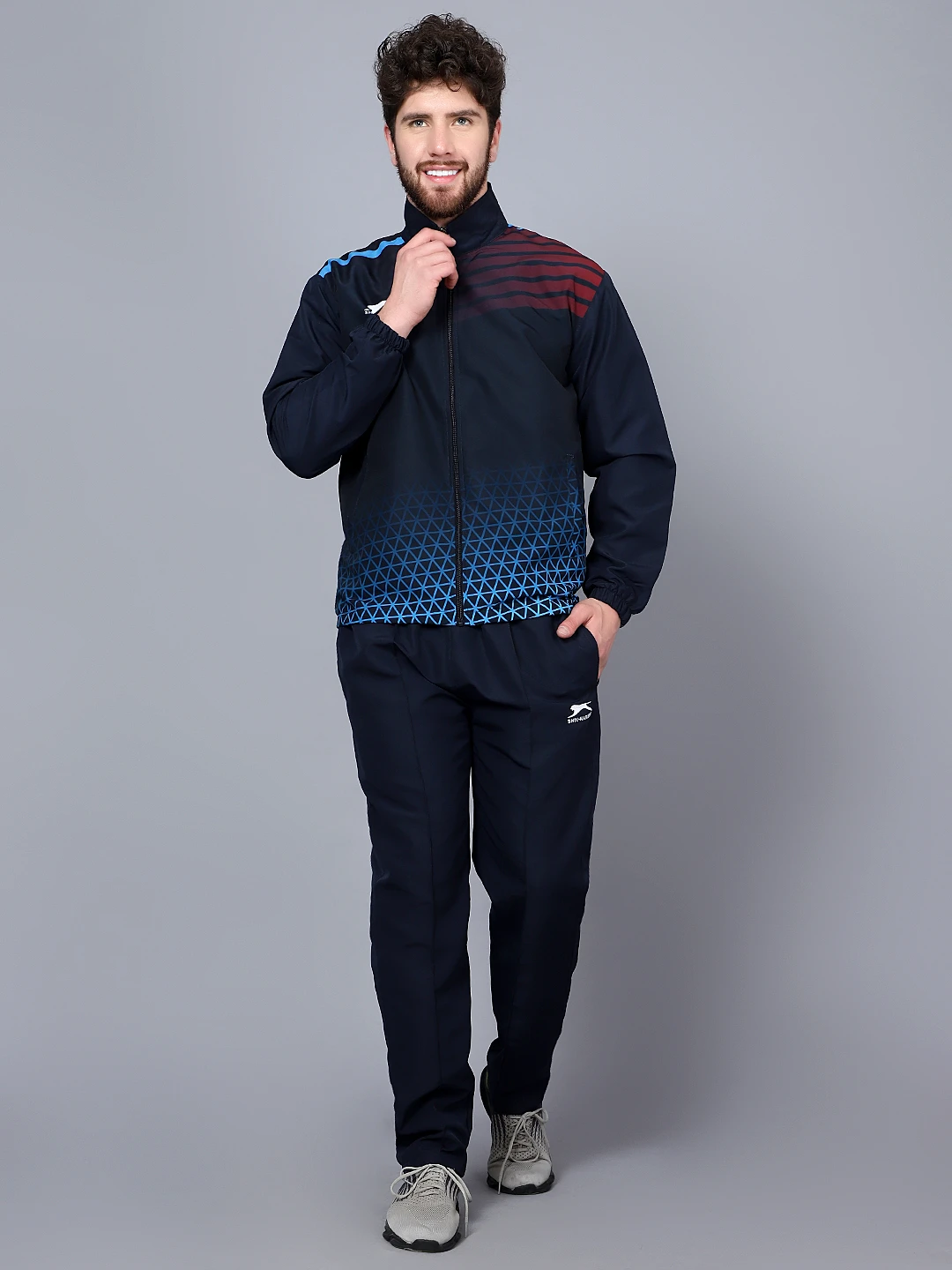 Navy/Cyan/Red