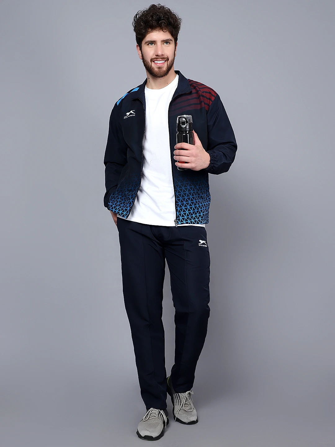 " Shiv Naresh Fit Brust Sublimated Navy Blue Track Suit for men  "