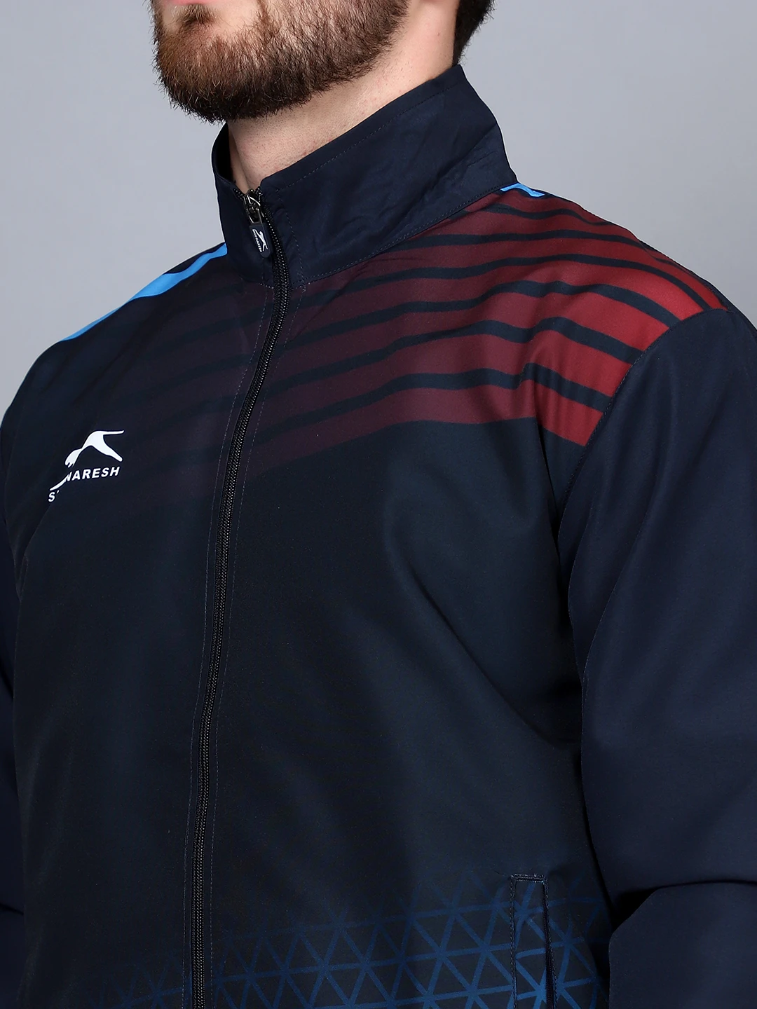 " Shiv Naresh Fit Brust Sublimated Navy Blue Track Suit for men  "