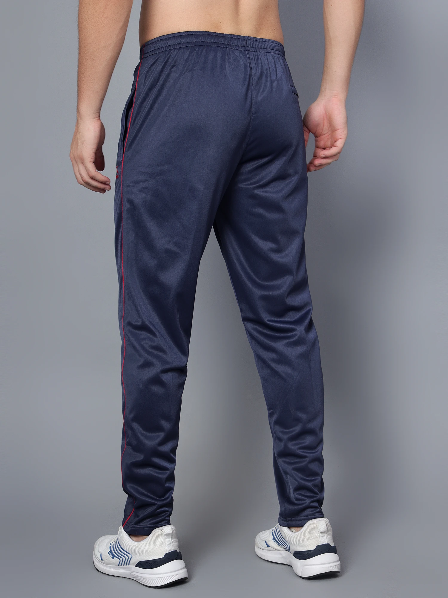 Navy Blue Red Smart Track Pant for men Shiv Naresh