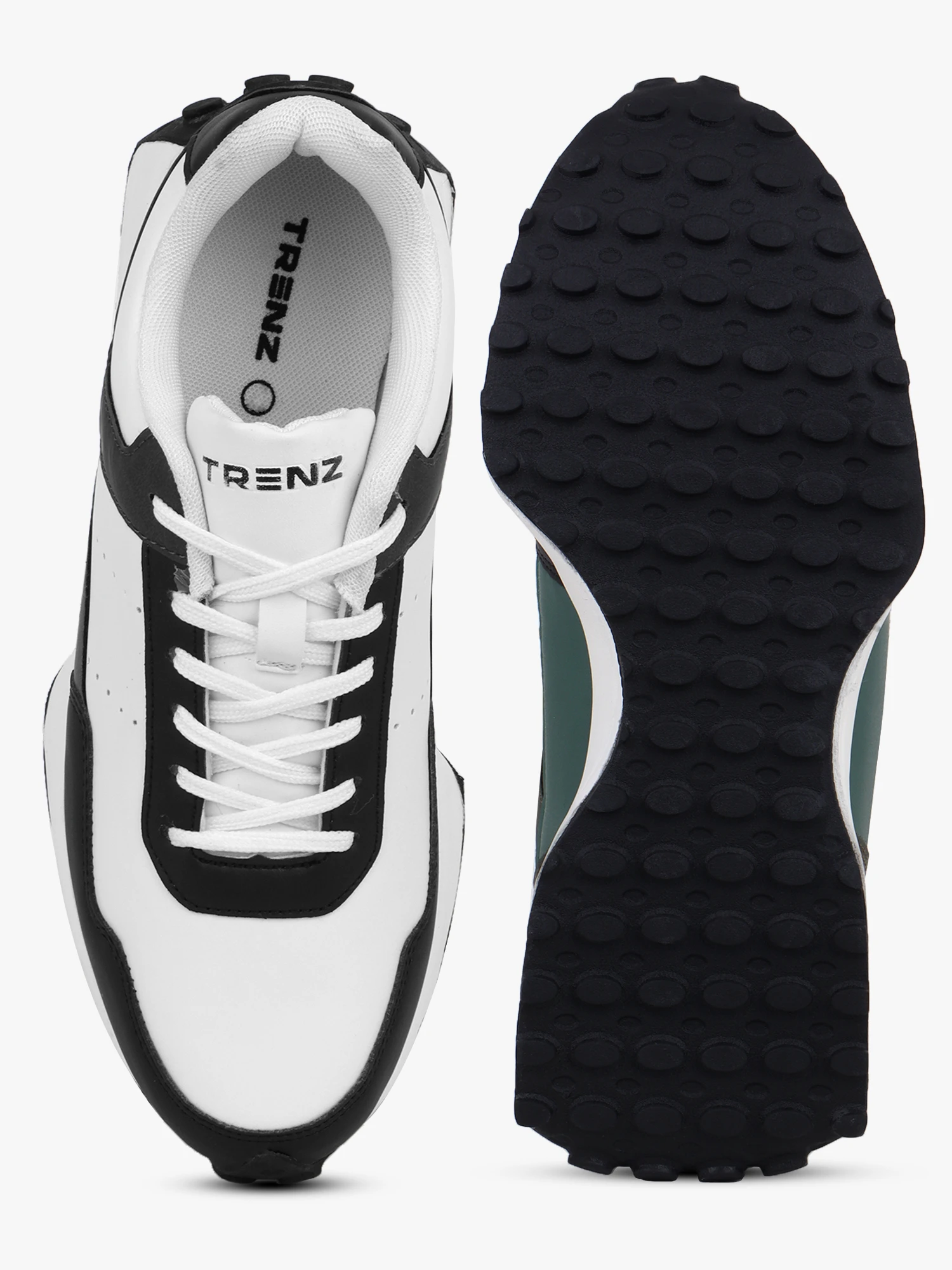 Shivnaresh Trenz men running sports shoes white olive