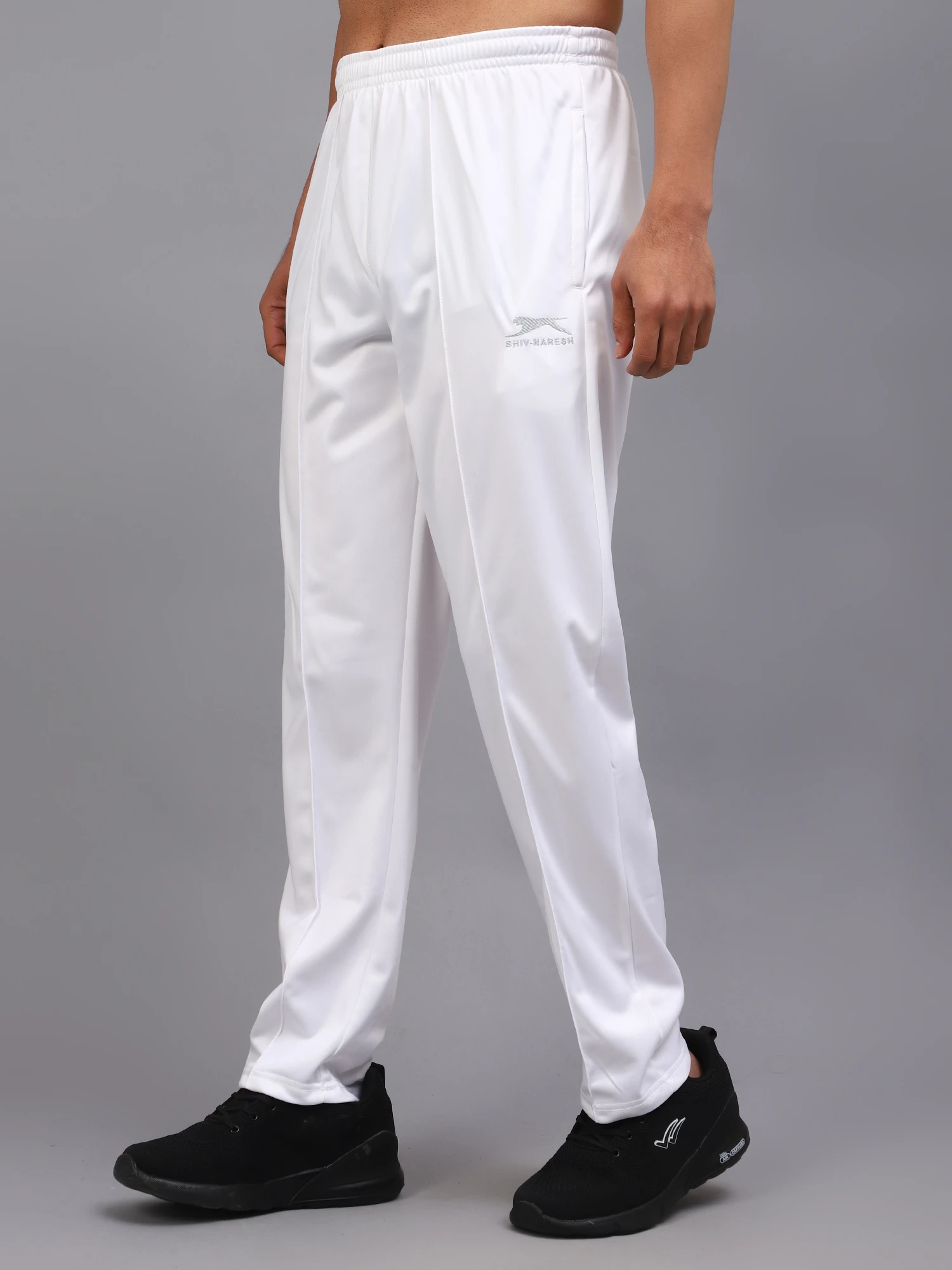 Men's White track pant by Shiv Naresh