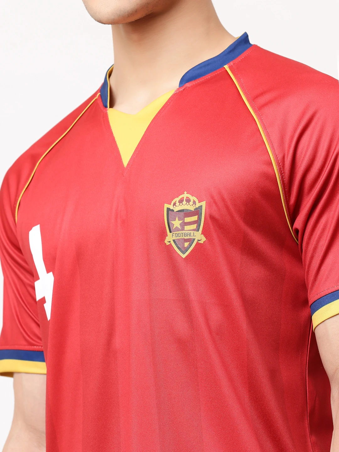 Spain Hala Champ red football jersey for men by Shiv Naresh