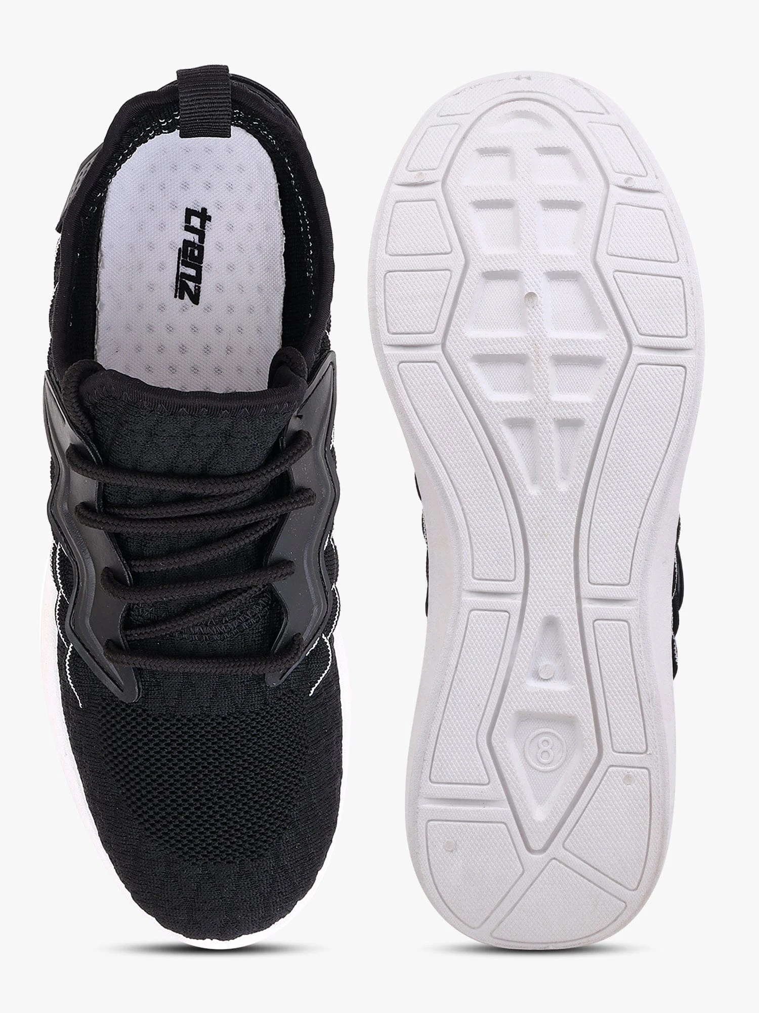 Black White Running Shoes for Men by Shiv Naresh