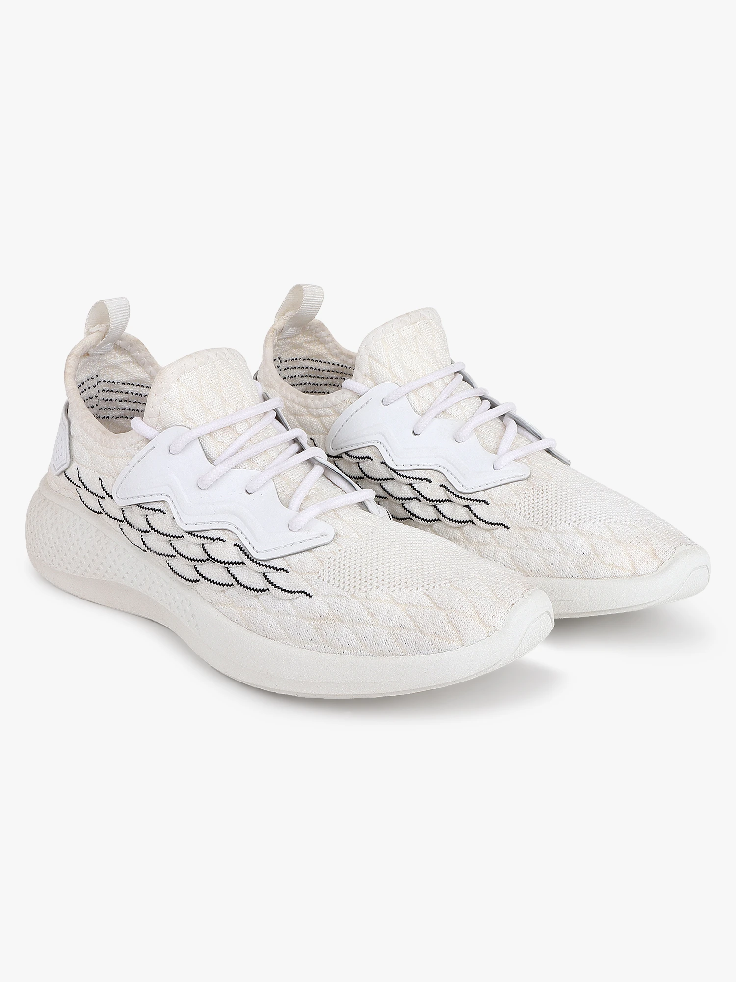 White Running Shoes for Men by Shiv Naresh