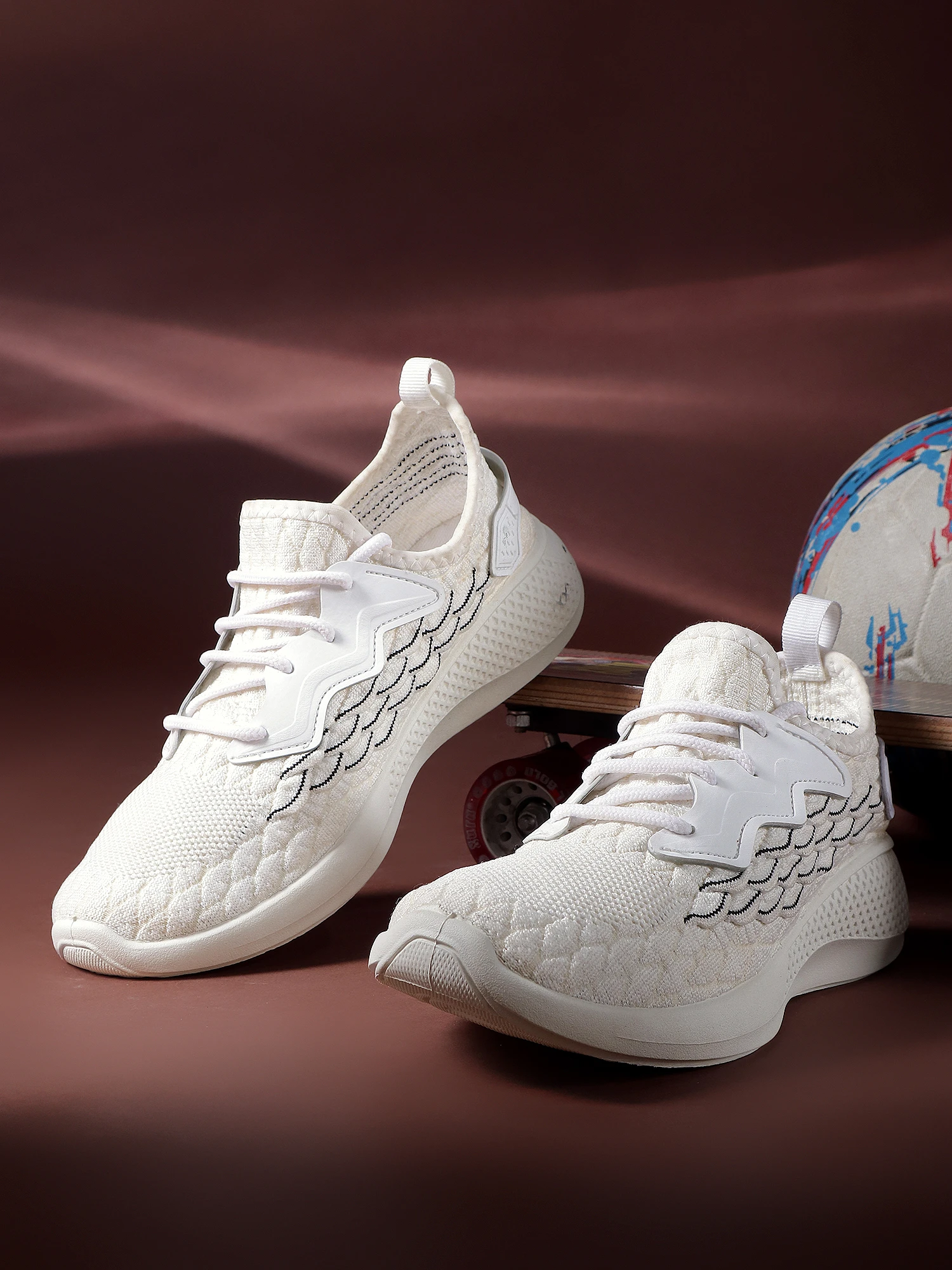 White Running Shoes for Men by Shiv Naresh
