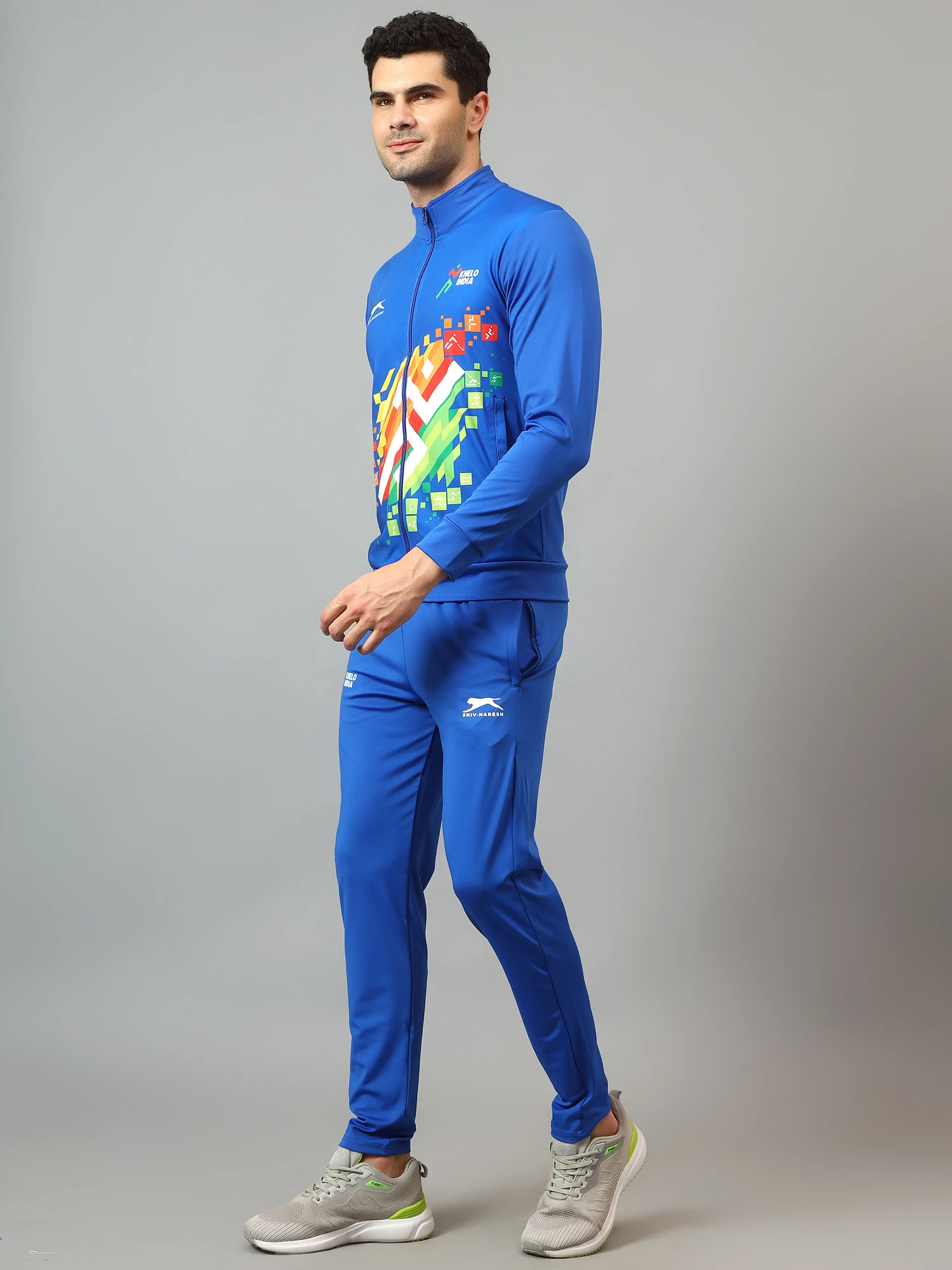 Shiv Naresh Royal Blue Khelo India Tracksuit for men