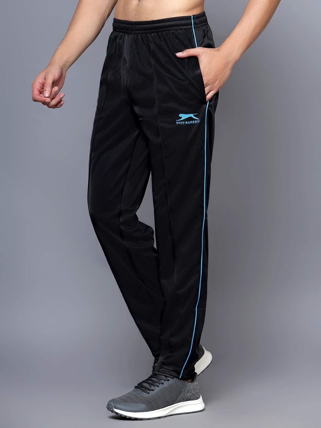 Black Cyan Smart Track Pant for men Shiv Naresh