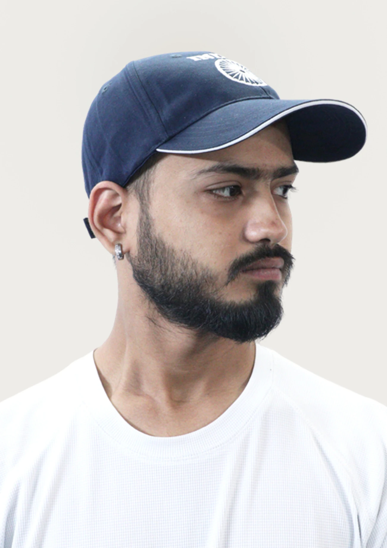 Navy Blue & WhiteCricket Sports Cap for Men