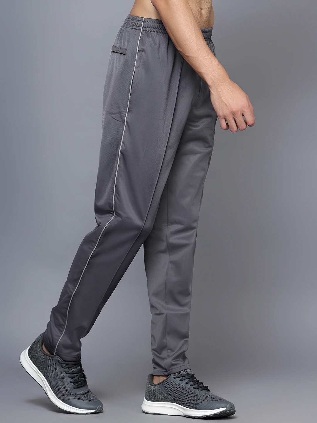 Dark Grey/Light Grey Smart Track Pant for men Shiv Naresh
