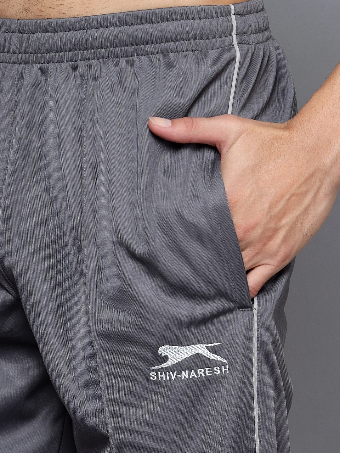 Dark Grey/Light Grey Smart Track Pant for men Shiv Naresh
