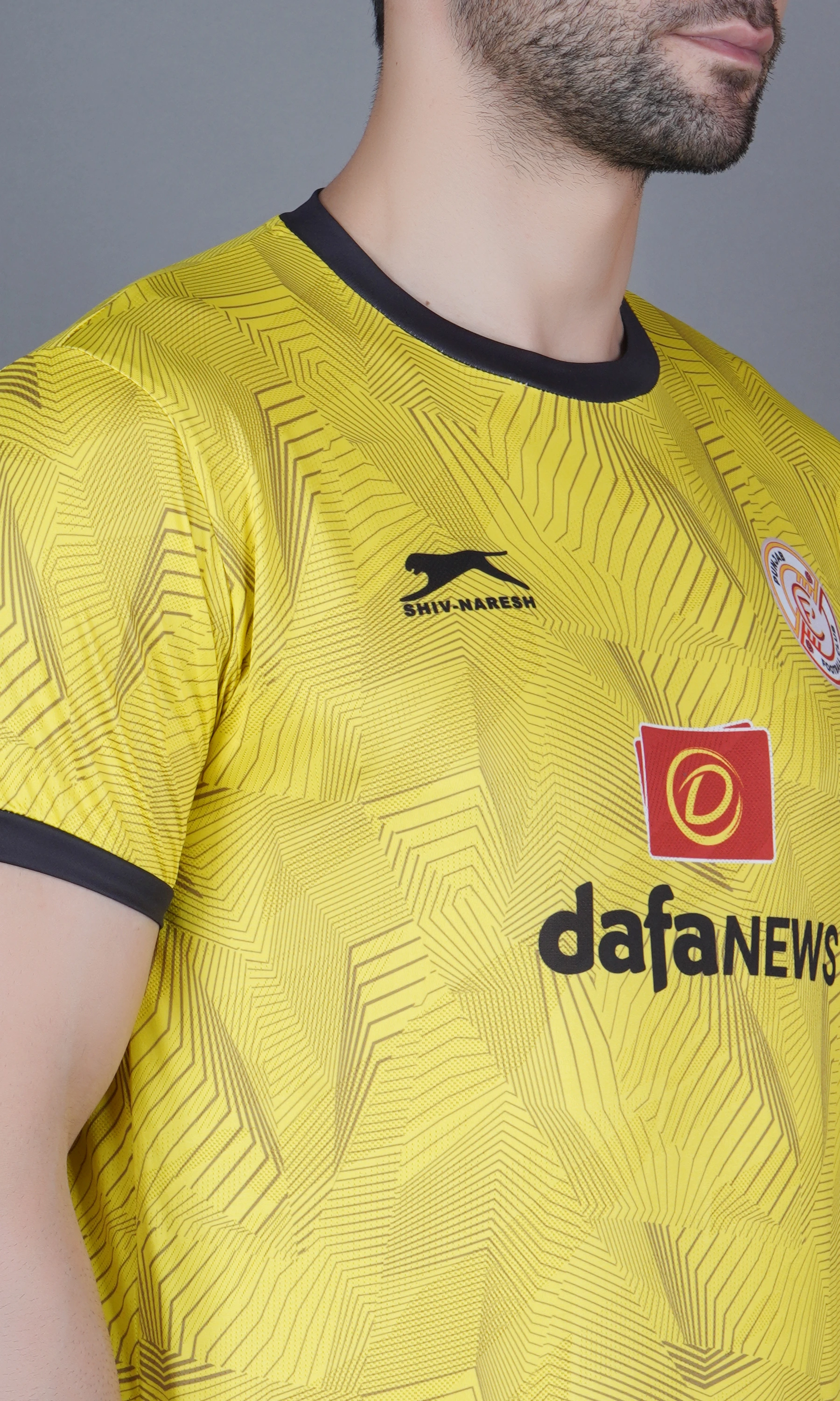 Shiv Naresh Punjab Football Club kit in Lemon