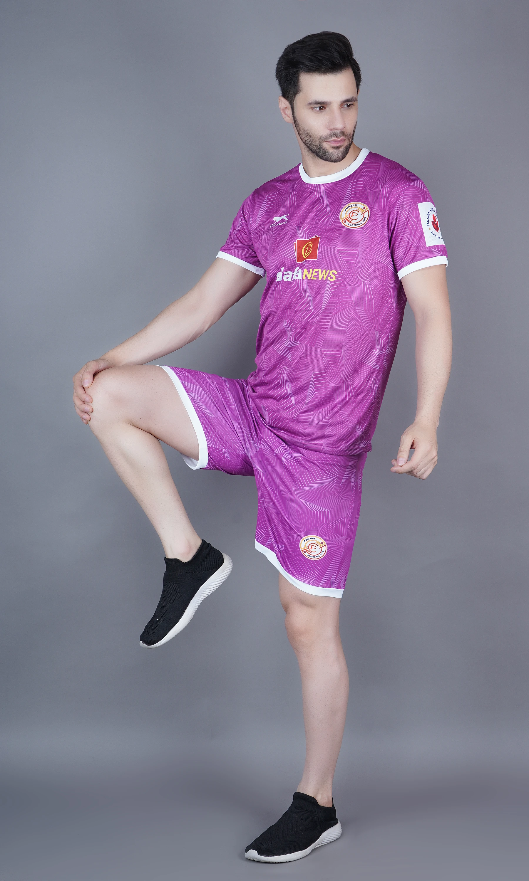 Shiv Naresh Punjab Football Club kit in Purple