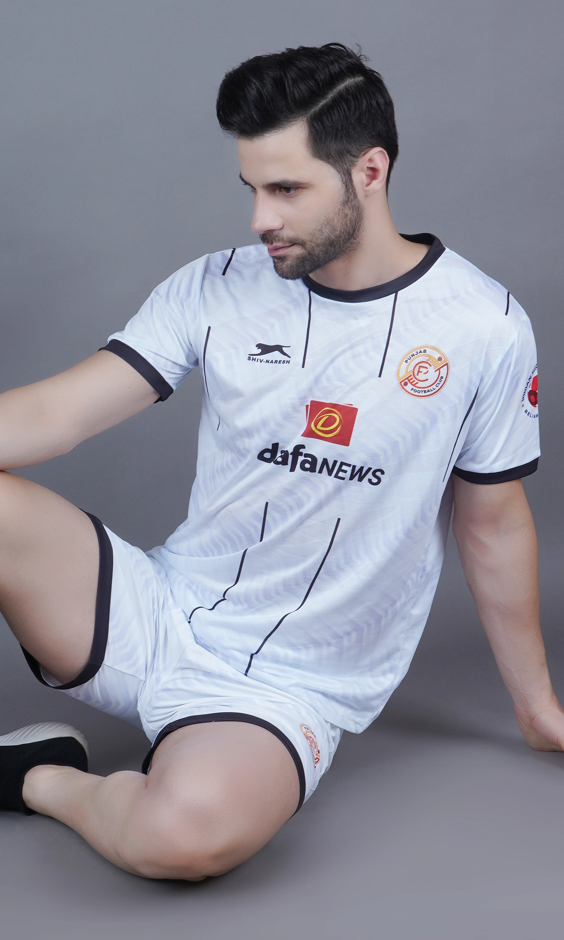 Shiv Naresh Punjab Football Club kit in White
