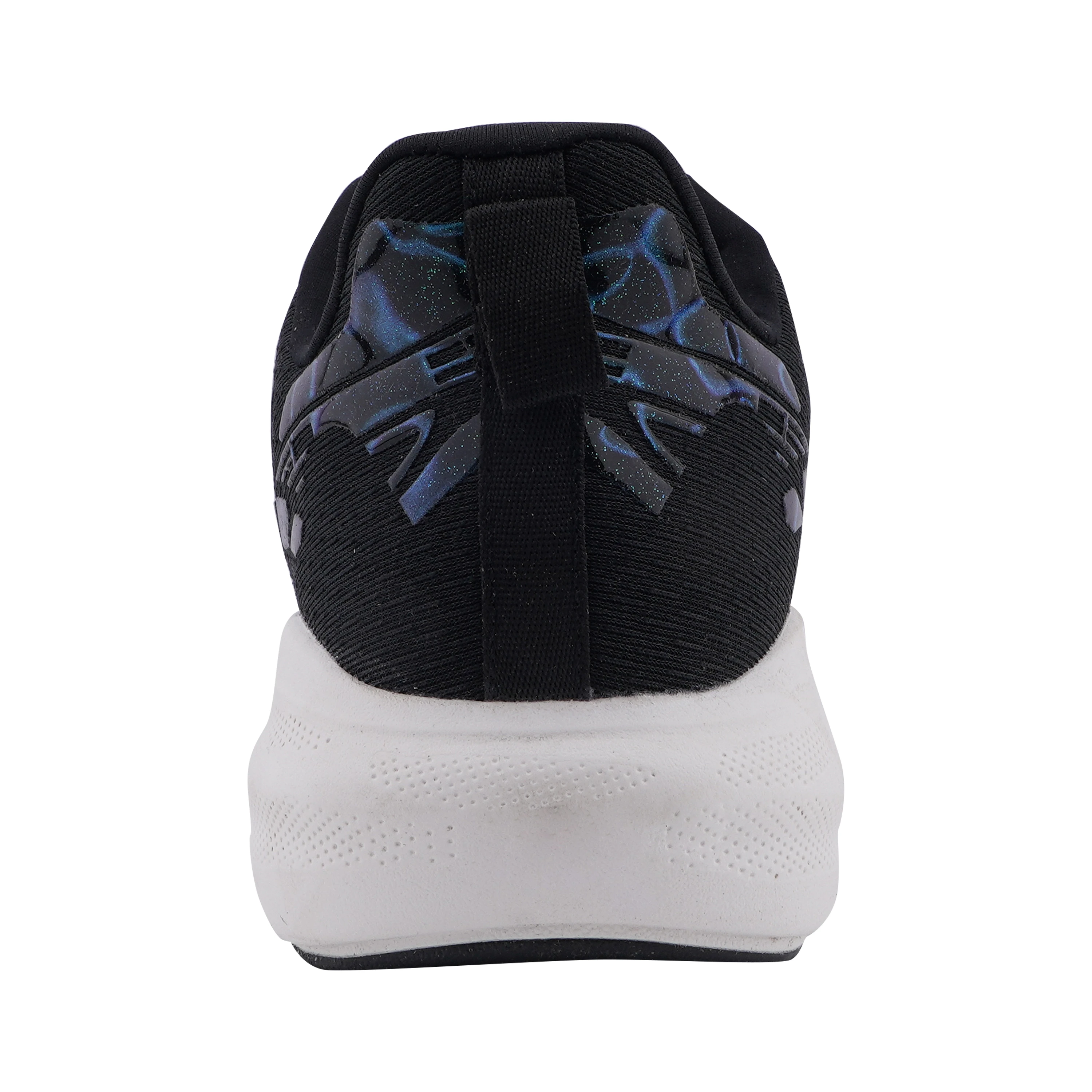 Men's Black Blue Lace-Up Sports Shoes