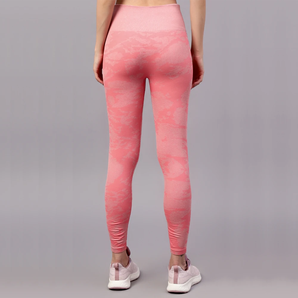 Pink seamless gym leggings for women Shiv Naresh