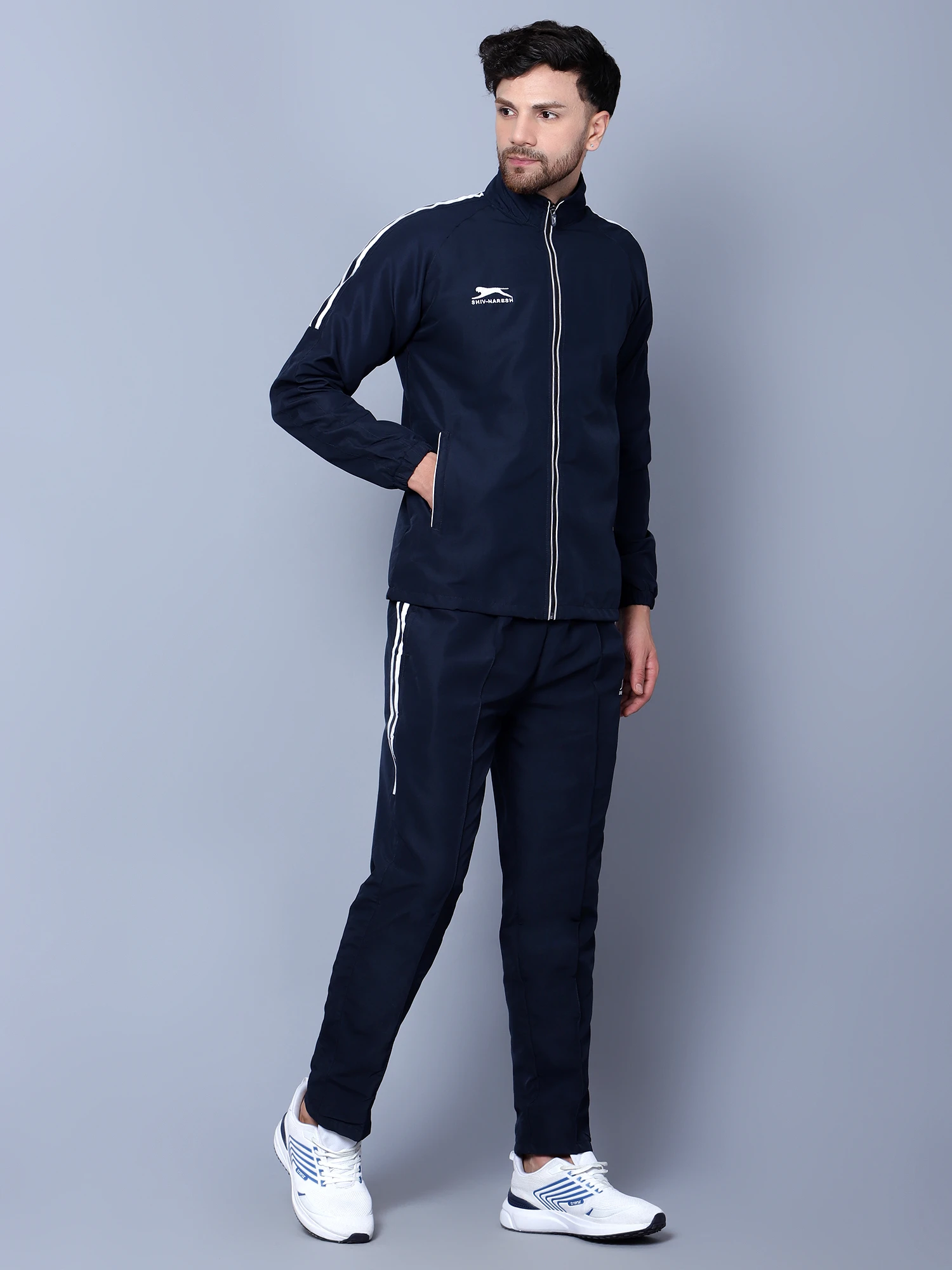 Men's active navy blue track suit