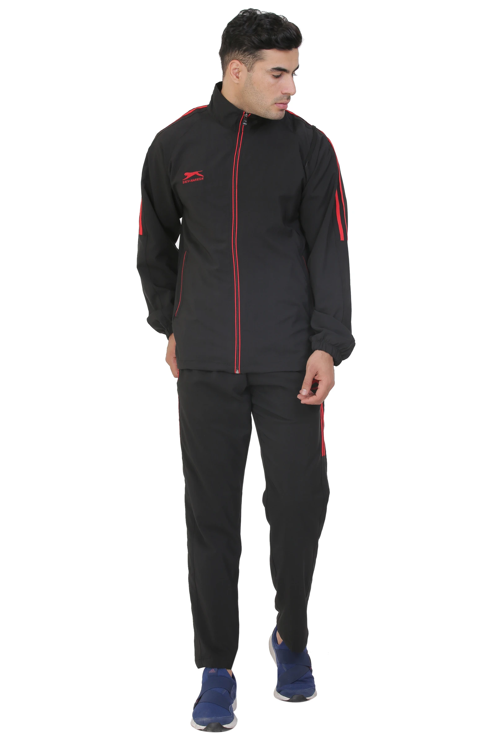 Men's active black & red track suit