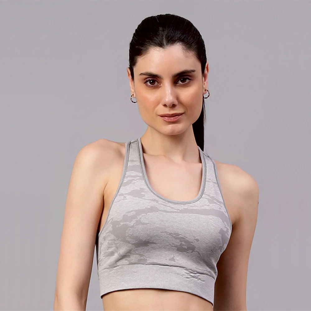 Grey Do It All gym sports bra for women