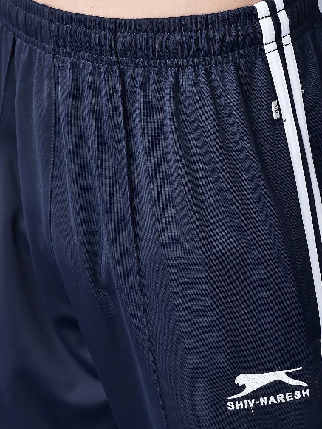 Men's navy blue and white Racer Trenz Poly tracksuit