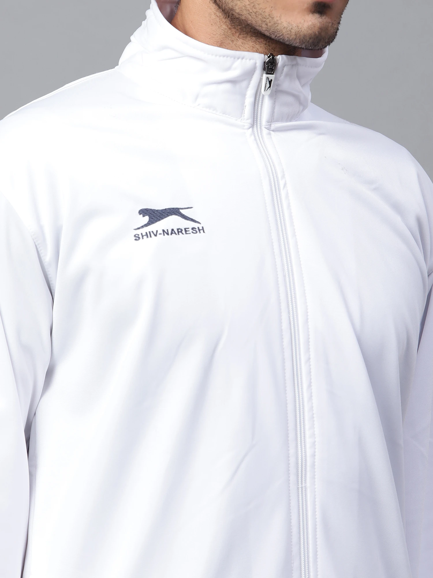 Men's white TP winter tracksuit set