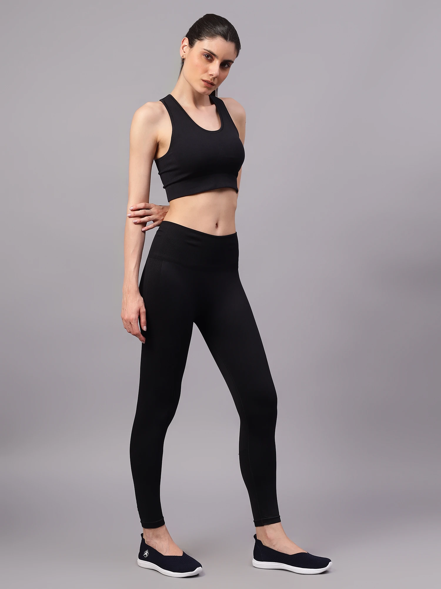 Co-ord Women’s Seamless Gym Workout Set Black